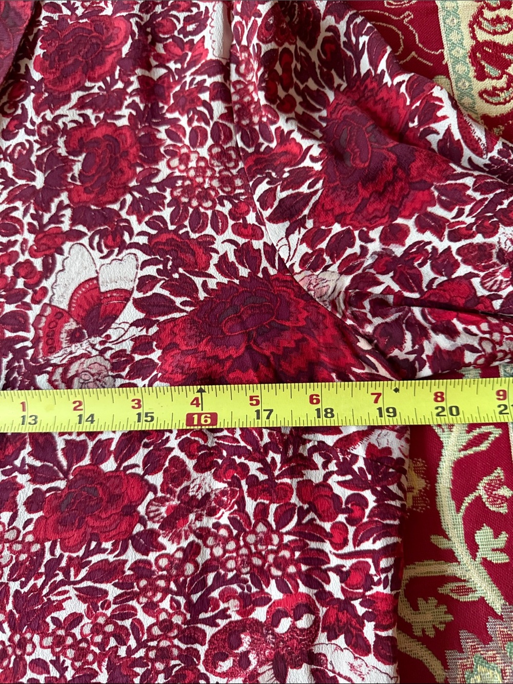 Tory Burch Cream and Red Floral Collared Blouse - Picture 10 of 10